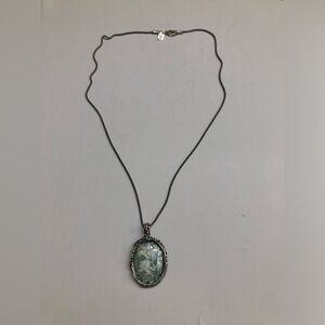 Artisan Silver and Blue Pendant Necklace